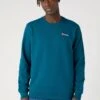 Wrangler Logo Crew FelpaDeep Teal Green Uomo Maglieria E Felpe WR122S04G-K11 -Wrangler 1e6c110d470e47728d8f74051108338b