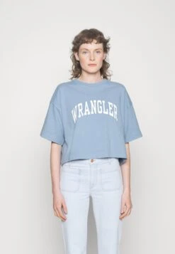 Wrangler Boxy TeeT-Shirt Con StampaStone Wash Blue Donna T-shirt E Top WR121D04Q-K11