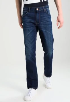 Wrangler Greensboro - Jeans A Sigaretta - Dark-Blue Denim, Light-Blue Denim