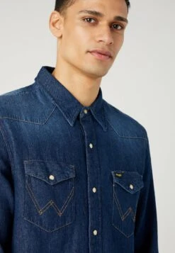 Wrangler 27Mw - Camicia - Blau -Wrangler 4e831cf46fe148e4887ce103ab91dec7