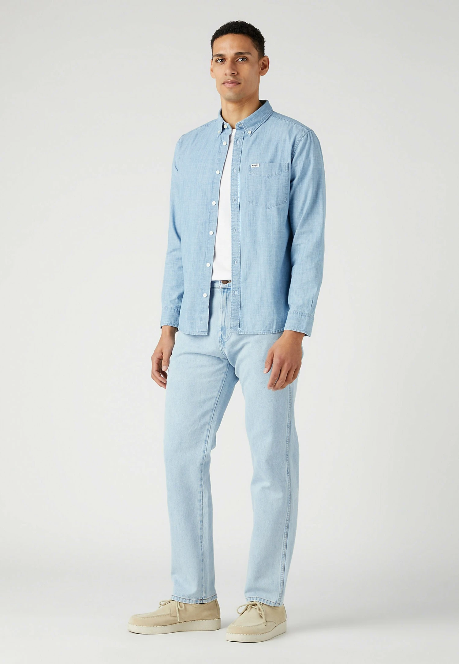 Wrangler Ls 1 Pkt Button DownCamiciaLight Indigo Uomo Camicie WR122D0B0-K11 4 Wrangler Ls 1 Pkt Button DownCamiciaLight Indigo Uomo Camicie WR122D0B0-K11 - immagine 2