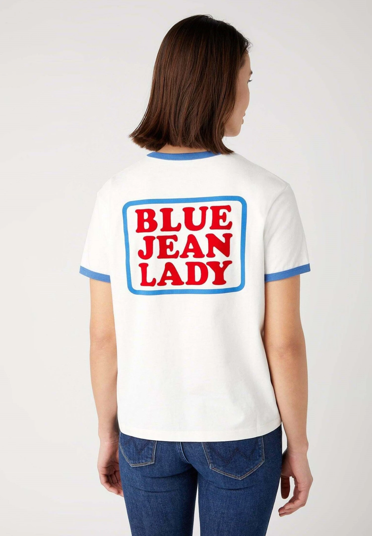 Wrangler Ringer T-Shirt Con StampaWeiss Donna T-shirt E Top WR121D06W-A11 3 Wrangler Ringer T-Shirt Con StampaWeiss Donna T-shirt E Top WR121D06W-A11