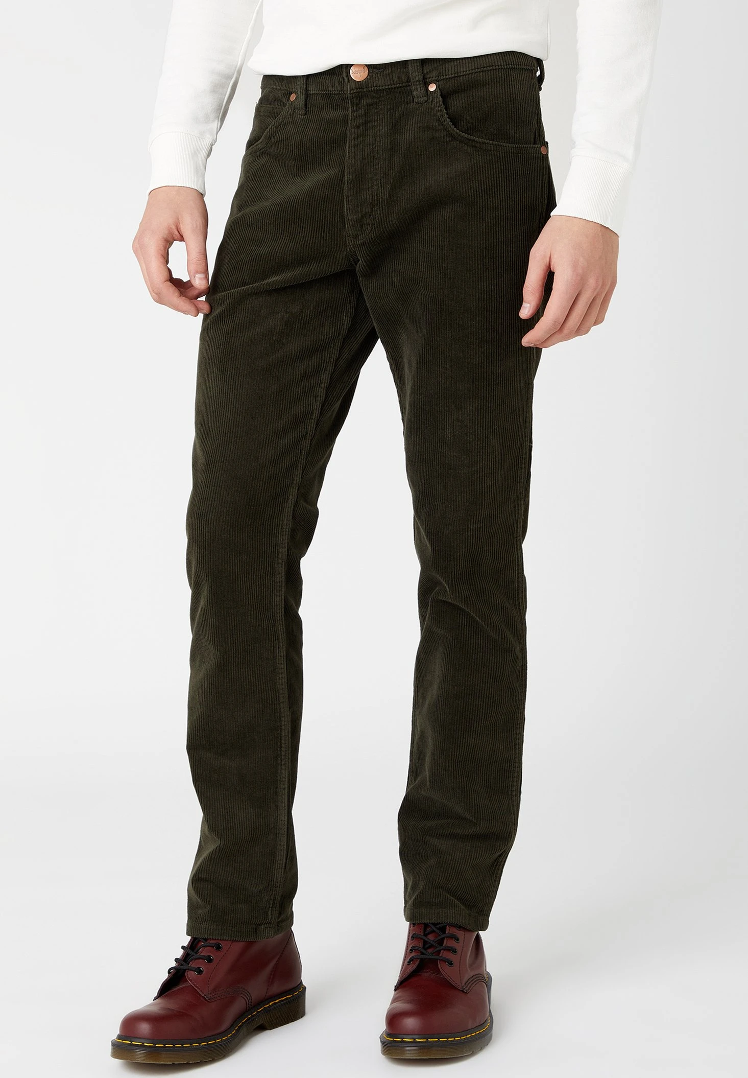 Wrangler GreensboroJeans A SigarettaMilitare Green Uomo Jeans WR122E01C-N11 3 Wrangler GreensboroJeans A SigarettaMilitare Green Uomo Jeans WR122E01C-N11