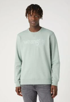 Wrangler Logo Crew FelpaGreen Milieu Uomo Maglieria E Felpe WR122S04G-C11