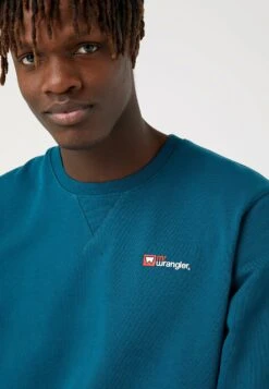 Wrangler Logo Crew FelpaDeep Teal Green Uomo Maglieria E Felpe WR122S04G-K11 -Wrangler 88d857478cf144bda6e7e4ca747797be