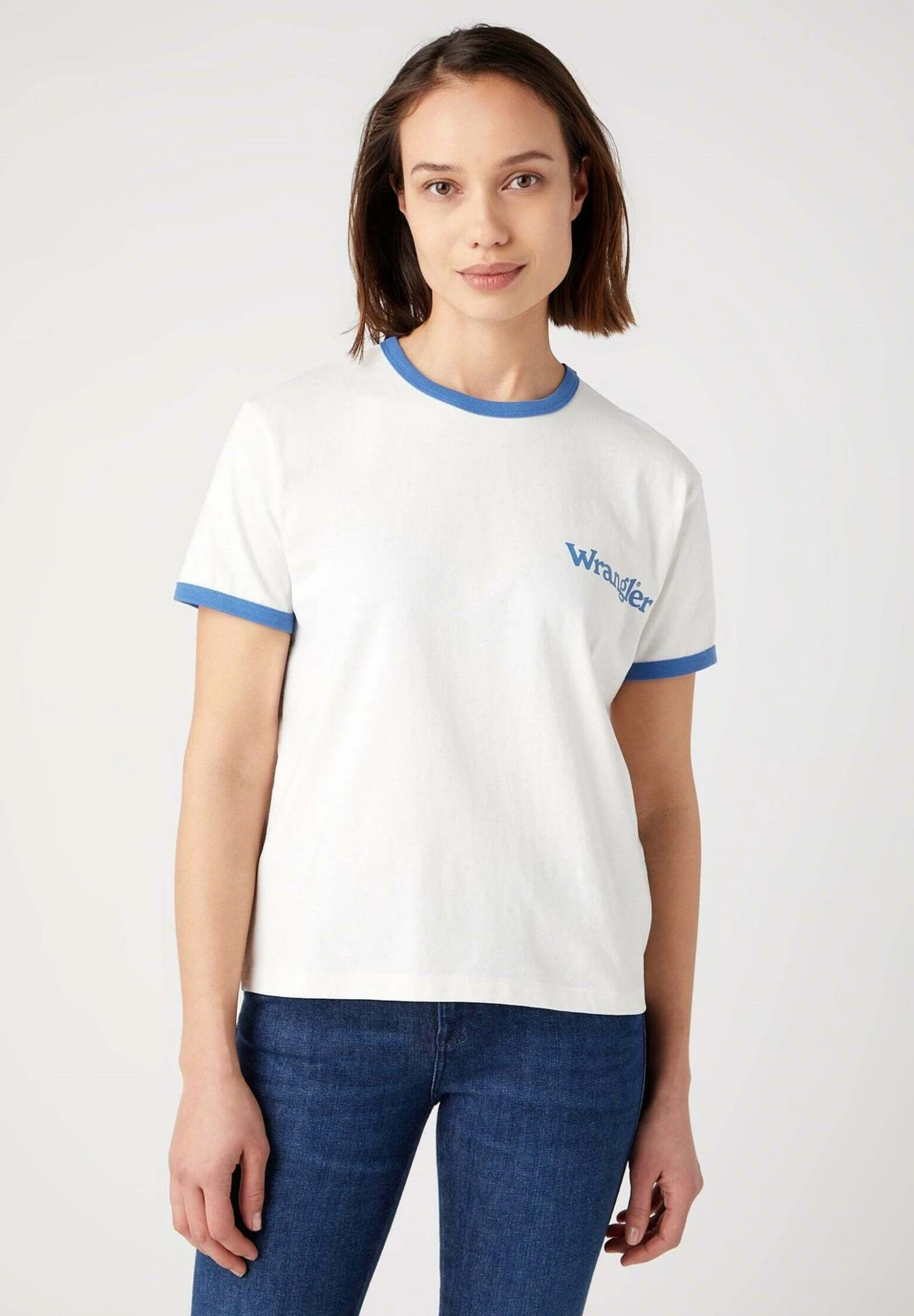 Wrangler Ringer T-Shirt Con StampaWeiss Donna T-shirt E Top WR121D06W-A11 5 Wrangler Ringer T-Shirt Con StampaWeiss Donna T-shirt E Top WR121D06W-A11 - immagine 3