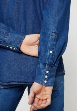 Wrangler 27Mw - Camicia - Blue Denim -Wrangler 90e45101e6cc431a8d5066e49d63d906