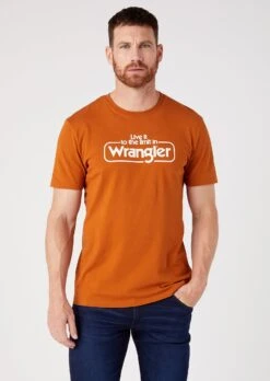 Wrangler TeeT-Shirt Con StampaNutmeg Brown Uomo T-shirt E Polo WR122O06Z-O11