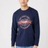 Wrangler Americana TeeMaglietta A Manica LungaNavy Uomo T-shirt E Polo WR122O06W-K11