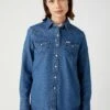 Wrangler Camicia - Mid Stone -Wrangler b67984f06f764be6afaee5dcf3afd2b5