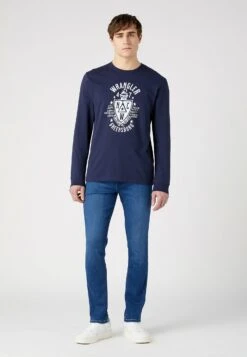 Wrangler AmericanaMaglietta A Manica LungaNavy Uomo T-shirt E Polo WR122O08H-K11 -Wrangler c21b05dee48941d5856a9d9954bb3836