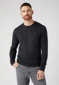 Wrangler CrewneckMaglioneDark Grey Melee Uomo Maglieria WR122Q00Y-C11