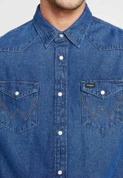 Wrangler 27Mw - Camicia - Blue Denim -Wrangler c8775a39c25c4abe8b5ca491bb864faa