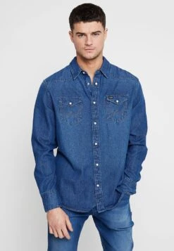 Wrangler 27Mw - Camicia - Blue Denim